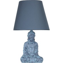 qdec Modern Dizayn Buda Abajur Antrasit Lacivert