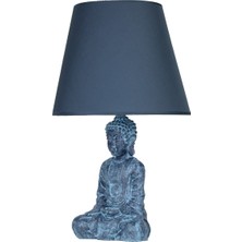 qdec Modern Dizayn Buda Abajur Antrasit Lacivert