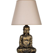 qdec Modern Dizayn Buda Abajur Gold Bej