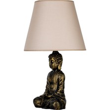 qdec Modern Dizayn Buda Abajur Gold Bej