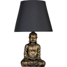 qdec Modern Dizayn Buda Abajur Gold Gri