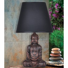 qdec Modern Dizayn Buda Abajur Gold Gri