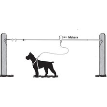 Goodnespet Köpek Yaylı Çelik Bahçe Bağlama Halatı 15 Metre