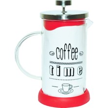 Yitian French Press Bitki Çayı Demliği Kırmızı 600 ml