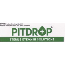 Pit Drop PD - SW 007 Aynalı Şeffaf Kapaklı Steril Göz Solüsyonu / Yıkama Duş Seti 2 x 500 ml