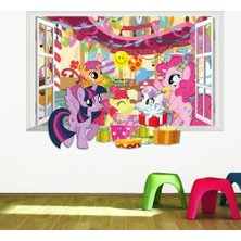 Crystal Kids My Little Pony Doğum Günü Partisi Bebek ve Çocuk Odası 3D PVC Duvar Sticker