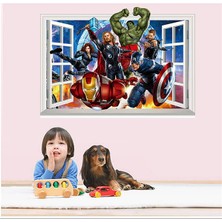Crystal Kids Avengers Yenilmezler Süper Kahramanlar Çocuk ve Genç Odası PVC Sticker
