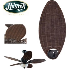 Hunter Caribbean Breeze - 137 Cm. Hasır Kanatlı ve Aydınlatmalı Tavan Vantilatörü