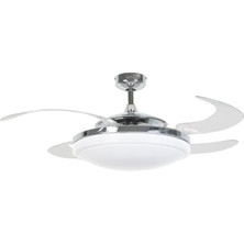 Hunter  PasificFanaway Evo 2 Endure Krom - 121 Cm. Aydınlatmalı Kanatları Gizlenen Tavan Vantilatörü