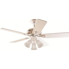 Hunter Savoy Beyaz - 132 Cm. Aydınlatmalı Tavan Vantilatörü