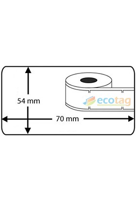 Ecotag Dymo Muadili Disket Etiketi 70 mm x 54 mm 320 Adet S0722440