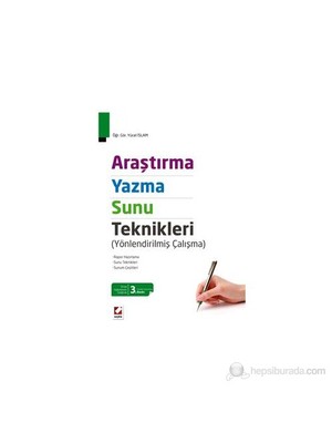 Araştırma, Yazma ve Sunu Teknikleri (Yönlendirilmiş Çalışma)