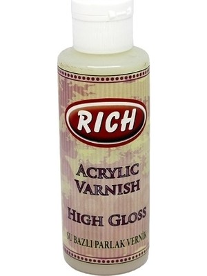 Rich High Gloss Su Bazlı Parlak Vernik 130 cc