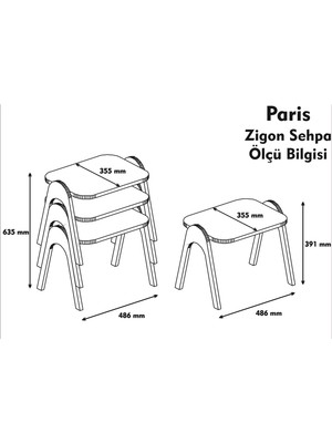 Variant Concept Paris Tepsi Zigon Sehpa Ceviz - Beyaz