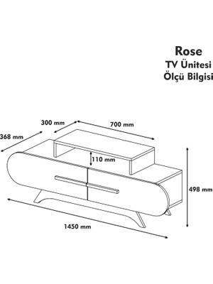 Variant Concept Rose Tv Ünitesi Ceviz - Sarı