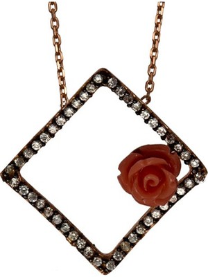 Altınsepeti Sevgililer İçin Güllü Gümüş Kolye G127Kl