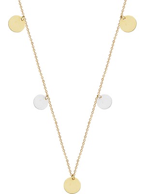 Altınsepeti Altın İki Renkli Pullu Kolye As1339Kl