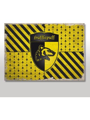 Cakasepetim Ahşap Tablo Hufflepuff Sembolü