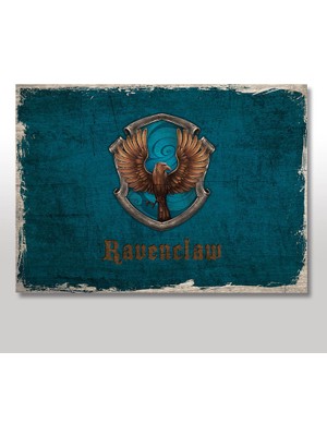 Cakasepetim Ahşap Tablo Harry Potter Ravenclaw Sebolü Mavi