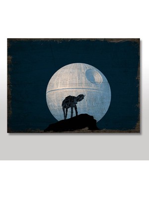 Cakasepetim Ahşap Tablo Starwars Ölüm Yıldızı