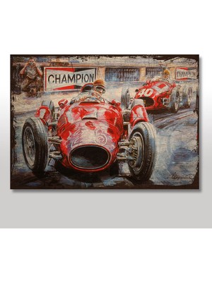 Cakasepetim Ahşap Tablo Eski Formula 1 F1 Yarışı