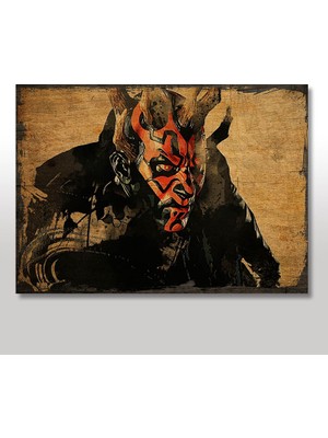 Cakasepetim Ahşap Tablo Star Wars Darth Maul  Karekter