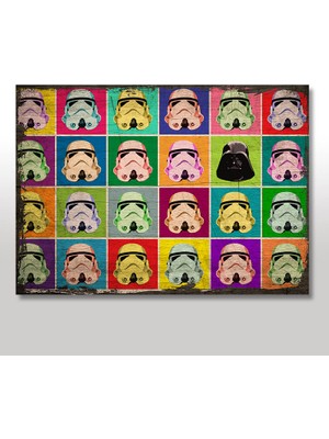 Cakasepetim Ahşap Tablo Star Wars Darth Vader Pop Sanat