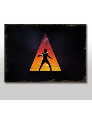 Cakasepetim Ahşap Tablo Star Wars Jedi Karekteri