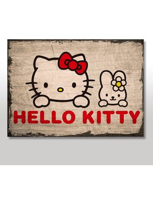 Cakasepetim Ahşap Tablo Hello Kitty Aile