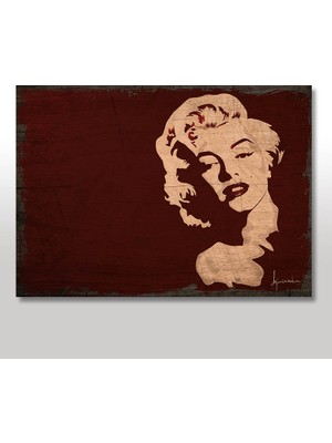 Cakasepetim Ahşap Tablo Marilyn Monroe Yağlı Boya Tablo