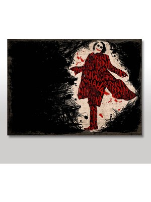 Cakasepetim Ahşap Tablo Joker Temalı Yazılı Çalışma