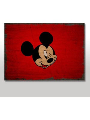 Cakasepetim Ahşap Tablo Mickey Mouse