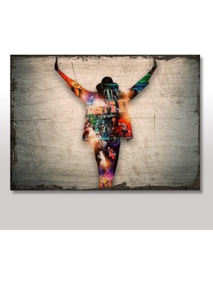 Cakasepetim Ahşap Tablo Michael Jackson