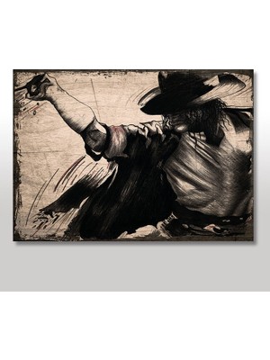 Cakasepetim Ahşap Tablo  Michael Jackson Dans Görüntüsü