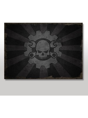 Cakasepetim Ahşap Tablo Tamirat Aletleri ve Kafatası