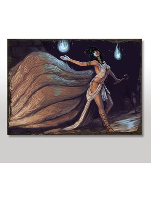 Cakasepetim Ahşap Tablo Mısırlı Güzel Kadın