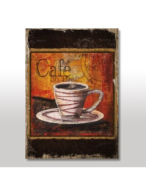 Cakasepetim Ahşap Tablo Cafe Do Bra Fair Trade Kahve Keyfi Afişi