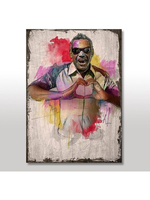 Cakasepetim Ahşap Tablo  Ray Charles