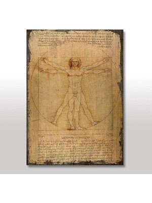 Cakasepetim Ahşap Tablo Leonardo da Vinci