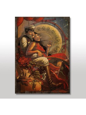 Cakasepetim Ahşap Tablo Denizcinin Aşkı