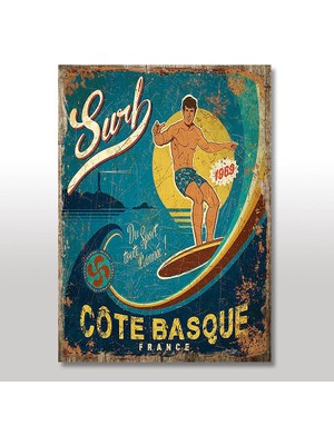Cakasepetim Ahşap Tablo 1969 Yılı Sörf Yarışı Tarz