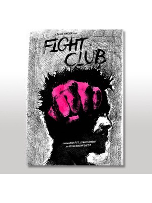 Cakasepetim Ahşap Tablo Dövüş kulübü fight club Baskılı