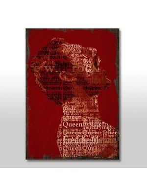 Cakasepetim Ahşap Tablo freddie mercury Poster Şekilli