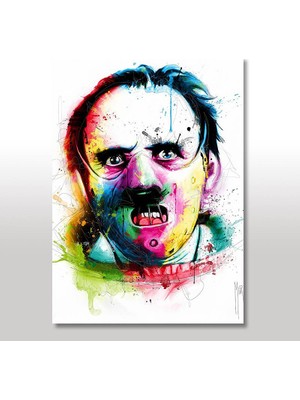 Cakasepetim Ahşap Tablo Renkli hannibal Desenli