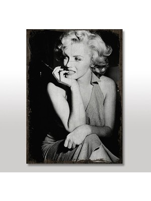 Cakasepetim Ahşap Tablo Marilyn Monroe Desenli