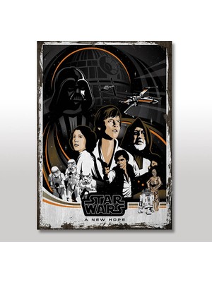 Cakasepetim Ahşap Tablo Star wars A New Hope Şekilli