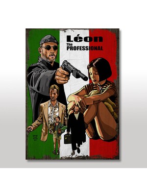 Cakasepetim Ahşap Tablo Leon the professionel Şekilli