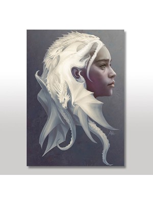 Cakasepetim Ahşap Tablo Game of Thrones Daenerys Targaryen Desenli
