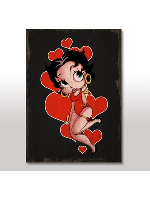 Cakasepetim Ahşap Tablo Betty Boop