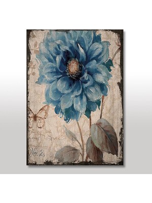 Cakasepetim Ahşap Tablo Yağlı Boya Çiçek Resmi